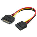 SATA 15-Pin Male to 15-Pin Female Power Extension Cable, Length: 15cm