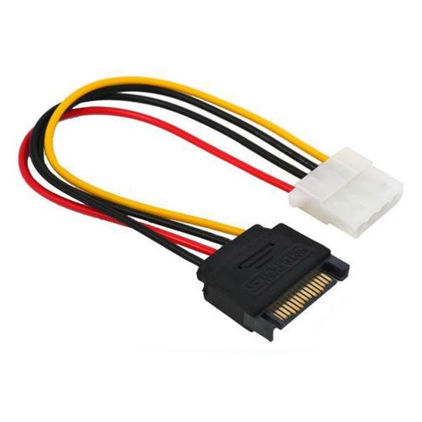 15 Pin IDE Male to 4 Pin SATA Female Molex Power Cable, Length: 15.3CM