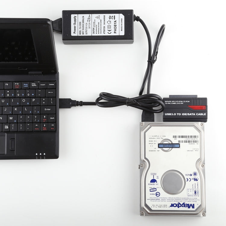 USB 3.0 to IDE/SATA Hard Drive External HDD Adapter(Black)
