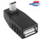 90 Degree Down Angled Mini USB Male to USB 2.0 AF Adapter(Black)