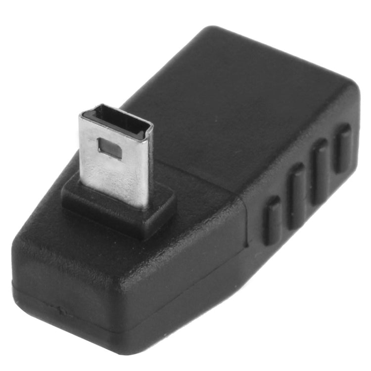 90 Degree Down Angled Mini USB Male to USB 2.0 AF Adapter(Black)