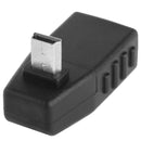 90 Degree Up Angled Mini USB Male to USB 2.0 AF Adapter(Black)