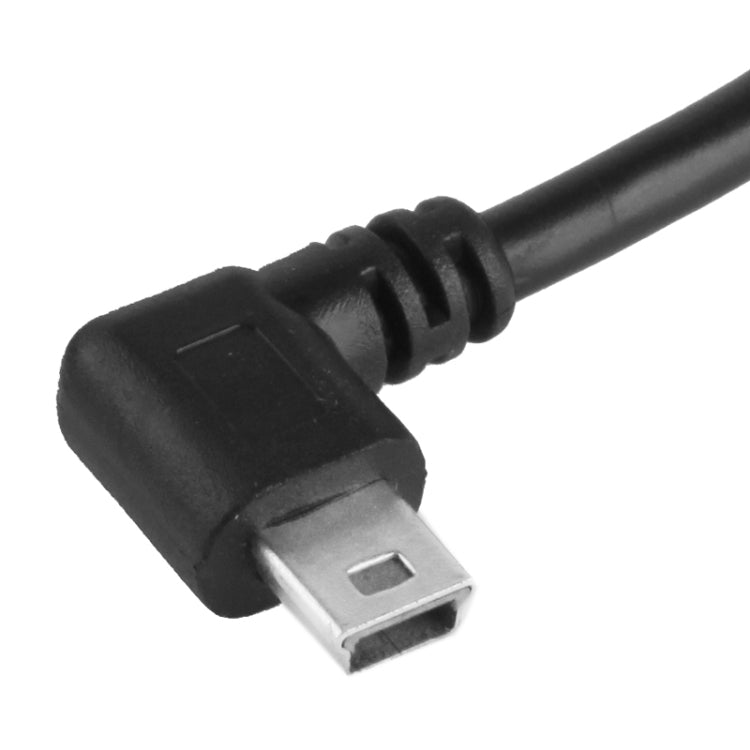 90 Degree Mini USB Male to USB 2.0 AM Adapter Cable, Length: 25cm