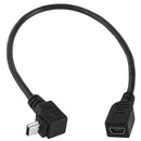 90 Degree Mini USB Male to Mini USB Female Adapter Cable, Length: 25cm