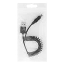 Mini 5-pin USB to USB 2.0 AM Coiled Cable / Spring Cable, Length: 25cm (can be extended up to 80cm)(Black)