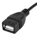 90 Degree Mini USB Male to USB 2.0 AF Adapter Cable with OTG Function, Length: 25cm