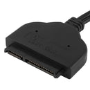 USB 3.0 to SATA 22 Pin 2.5 inch HDD Adapter with USB Power Cable, Length: 20cm