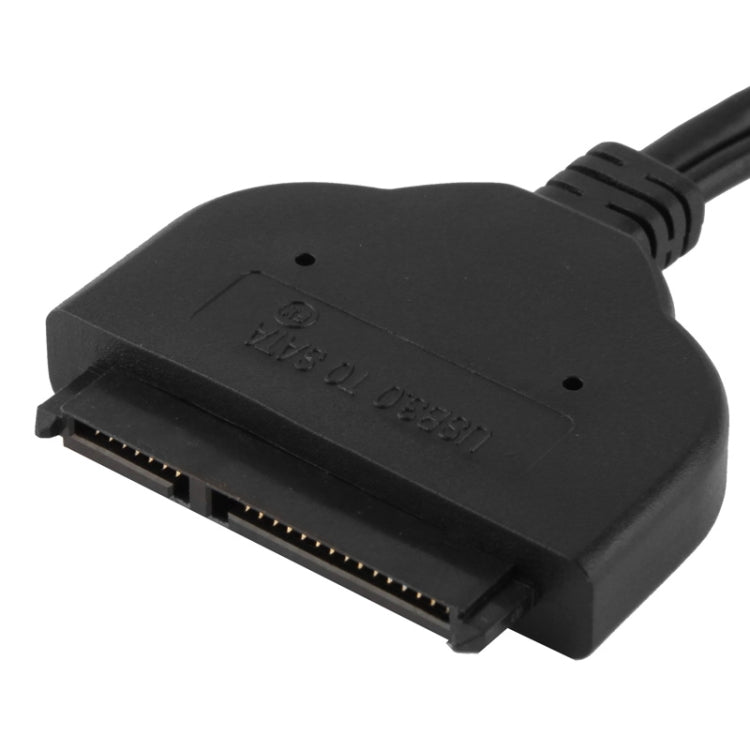 USB 3.0 to SATA 22 Pin 2.5 inch HDD Adapter with USB Power Cable, Length: 20cm