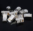 High Quality RJ45 Shielded Plug Cat5 8P8C Lan Connector Network (100 pcs in one packaging , the price is for 100 pcs)(Silver)
