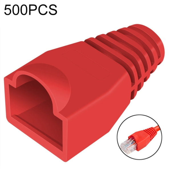 Network Cable Boots Cap Cover for RJ45, Green (500 pcs in one packaging , the price is for 500 pcs)(Red)