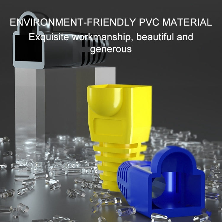 Network Cable Boots Cap Cover for RJ45, Green (500 pcs in one packaging , the price is for 500 pcs)(Yellow)