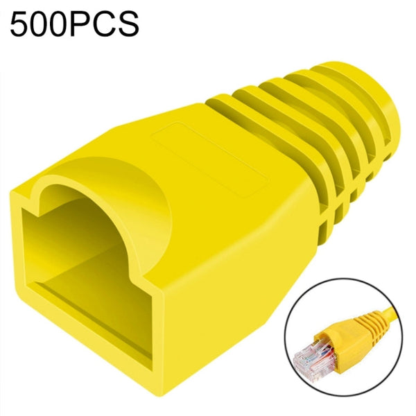 Network Cable Boots Cap Cover for RJ45, Green (500 pcs in one packaging , the price is for 500 pcs)(Yellow)