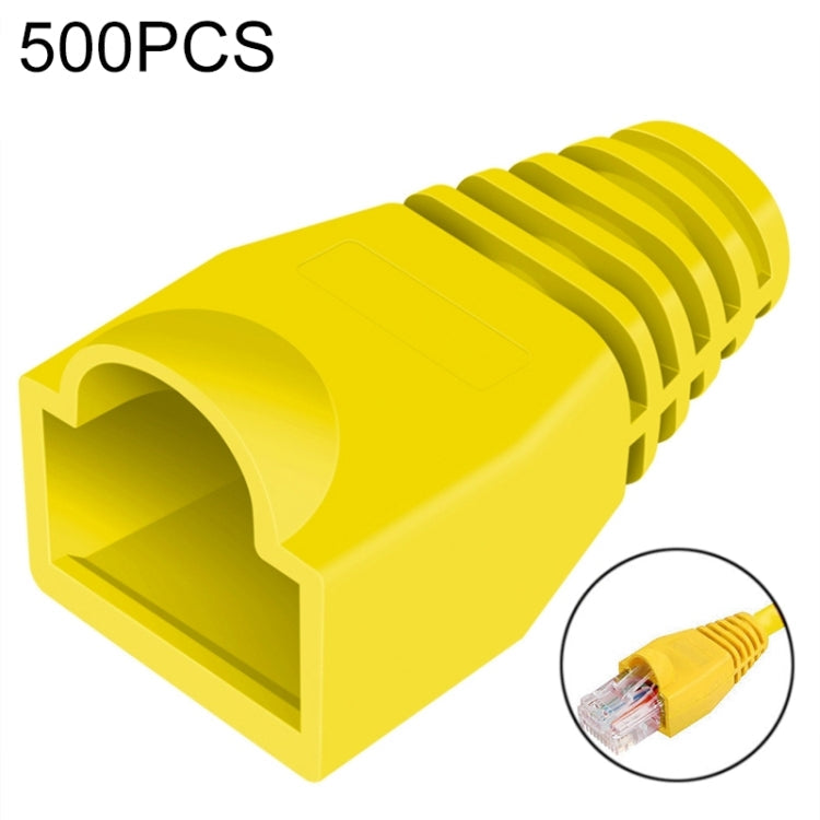 Network Cable Boots Cap Cover for RJ45, Green (500 pcs in one packaging , the price is for 500 pcs)(Yellow)