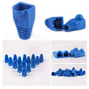 Network Cable Boots Cap Cover for RJ45, Blue (100 pcs in one packaging , the price is for 100 pcs)(Blue)