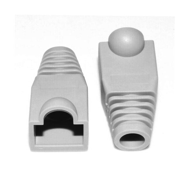 Network Cable Boots Cap Cover for RJ45, Grey (100 pcs in one packaging , the price is for 100 pcs)(Grey)