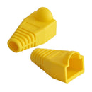 Network Cable Boots Cap Cover for RJ45, Yellow (100 pcs in one packaging , the price is for 100 pcs)(Yellow)