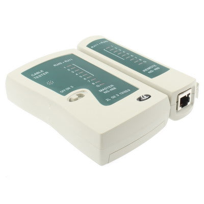 Network Cable Tester Rj45 Rj11 Rj12 Cat5 UTP LAN Networking Tool(White)