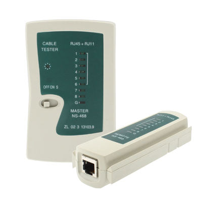 Network Cable Tester Rj45 Rj11 Rj12 Cat5 UTP LAN Networking Tool(White)