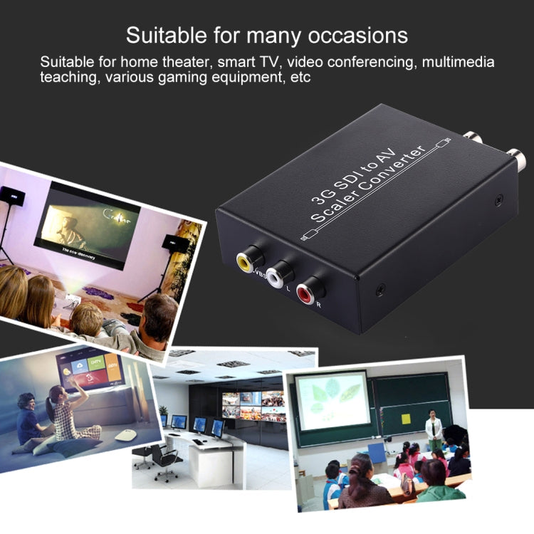 NF-F001 3G SDI to AV + SDI Scaler Converter, Allow SD-SDI / HD-SDI / 3G-SDI Shown on HDTV