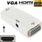 Full HD 1080P HDMI Female to VGA and Audio Adapter for HDTV / Monitor / Projector(White)