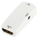 Full HD 1080P HDMI Female to VGA and Audio Adapter for HDTV / Monitor / Projector(White)