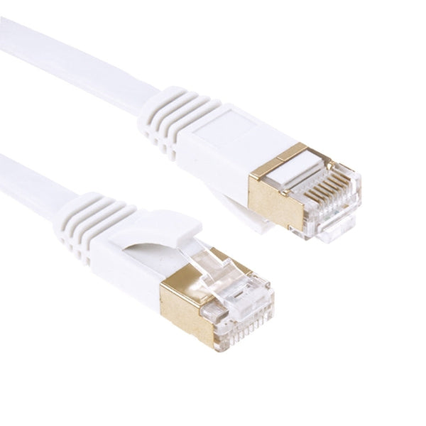 Gold Plated Head CAT7 High Speed 10Gbps Ultra-thin Flat Ethernet RJ45 Network LAN Cable (5m)