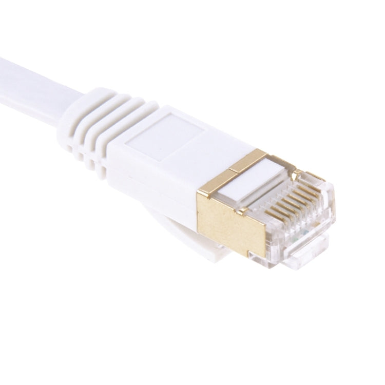 Gold Plated Head CAT7 High Speed 10Gbps Ultra-thin Flat Ethernet RJ45 Network LAN Cable (10m)