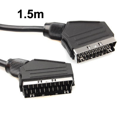 20 Pin SCART to SCART Lead Cable for DVD/HDTV/AV/TV, Cable Length: 1.5m