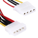 4 Pin IDE 1 Male to 3 Female Splitter Power Cable for 3.5 HDD DVD, Length: 20cm