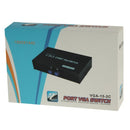 2 Port VGA Switch Box, 2 In 1 Out For LCD PC TV Monitor - HD15 (FJ-15-2C)(Black)