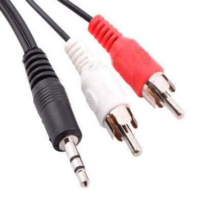 Normal Quality Jack 3.5mm Stereo to RCA Male Audio Cable, Length: 1.5m