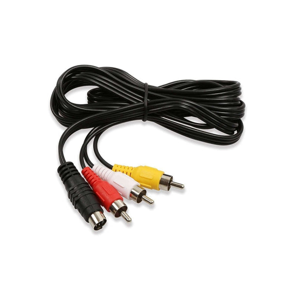 4 Pin S-Video to 3 RCA AV TV Male Cable Converter Adapter, Length: 1.5M(Black)