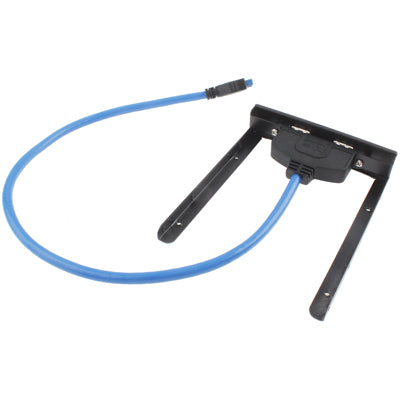 USB 3.0 Front Panel Floppy Disk Bay 20 Pin 2 Ports HUB Bracket Cable(Black)