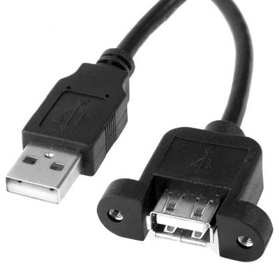 USB 2.0 AM to AF Mount Pannel Cable, Length: 30cm