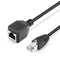 RJ45 Female to Male Cat Network Extension Cable, Length: 1.5m(Black)