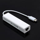 13cm USB-C 3.1 / Type-C 100 Mbps Ethernet Adapter with 3-port USB 2.0 Hub, For MacBook 12 inch / Chromebook Pixel 2015(White)