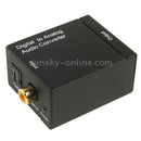 Digital Optical Coaxial Toslink to Analog RCA Audio Converter(Black)
