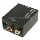 Digital Optical Coaxial Toslink to Analog RCA Audio Converter(Black)