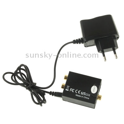 Digital Optical Coaxial Toslink to Analog RCA Audio Converter(Black)