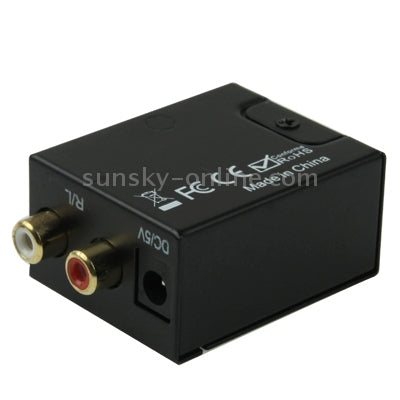 Analog RCA to Digital Optical Coaxial Toslink Audio Converter(Black)