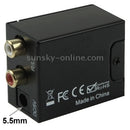 Analog RCA to Digital Optical Coaxial Toslink Audio Converter(Black)