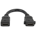 18cm 19 Pin Female to Female HDMI Cable(Black)