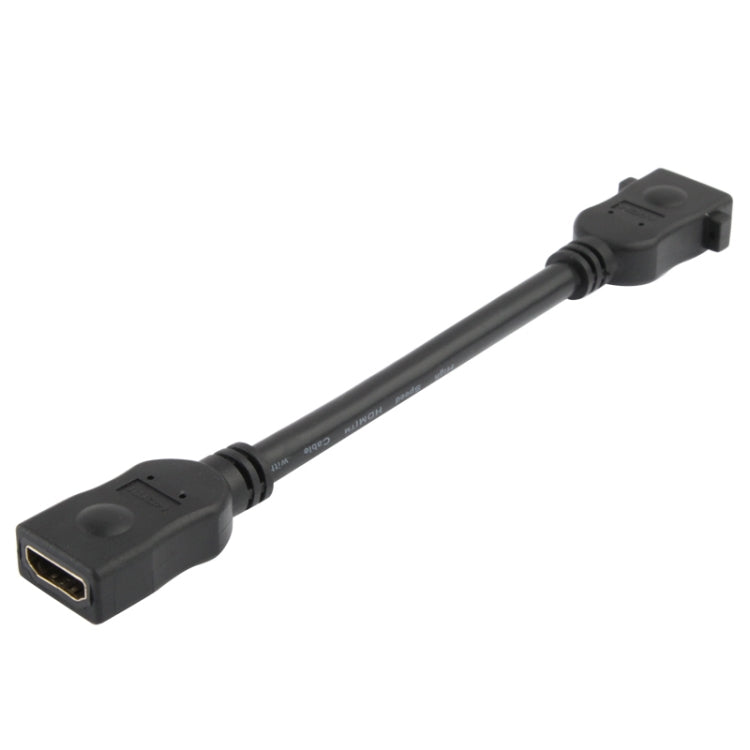 18cm 19 Pin Female to Female HDMI Cable(Black)