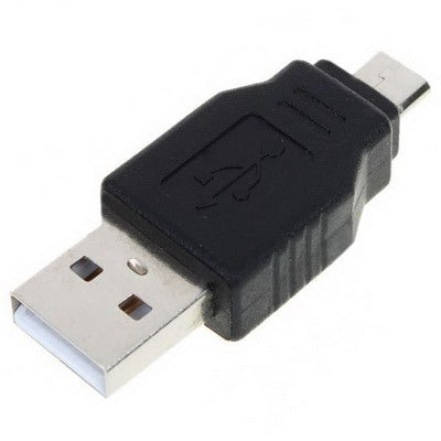 USB A Male to Micro USB 5 Pin Male Adapter(Black)