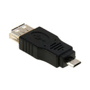 USB 2.0 A Female to Micro USB 5 Pin Male OTG Adapter(Black)