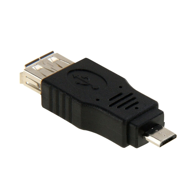 USB 2.0 A Female to Micro USB 5 Pin Male OTG Adapter(Black)