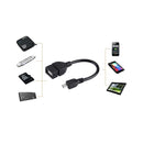 10cm USB A Female to Micro USB 5 Pin Male Adapter with OTG, For Galaxy S IV / i9500 / S III / i9300 /Note II / N7100 / i9220 / i9100 / i9082 / Nokia / LG / BlackBerry / HTC One X /Amazon Kindle / Sony Xperia etc.