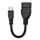 10cm USB 2.0 AF to Micro USB 5 Pin Male OTG Adapter Cable for Samsung / Nokia / LG / BlackBerry / HTC One X /Amazon Kindle / Sony Xperia etc.(Black)
