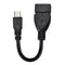 10cm USB 2.0 AF to Micro USB 5 Pin Male OTG Adapter Cable for Samsung / Nokia / LG / BlackBerry / HTC One X /Amazon Kindle / Sony Xperia etc.(Black)