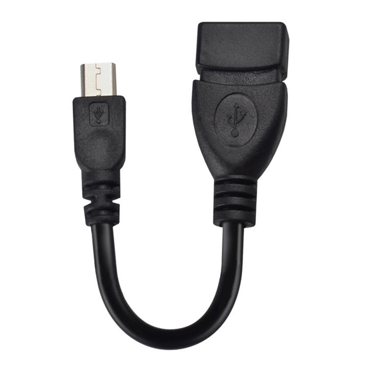 10cm USB 2.0 AF to Micro USB 5 Pin Male OTG Adapter Cable for Samsung / Nokia / LG / BlackBerry / HTC One X /Amazon Kindle / Sony Xperia etc.(Black)